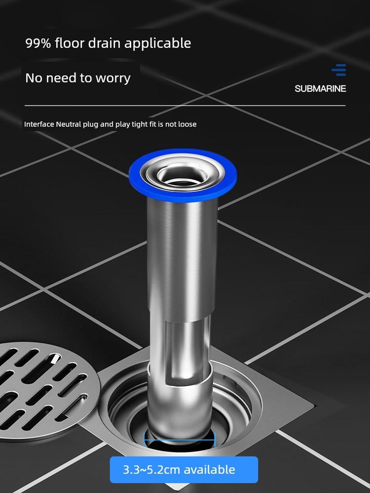 Submarine Floor Drain Odor Preventer Long Fault Floor Drain Core Sewer Pipe Anti-Odor Handy Gadget Drain Pipe Sealing Cover