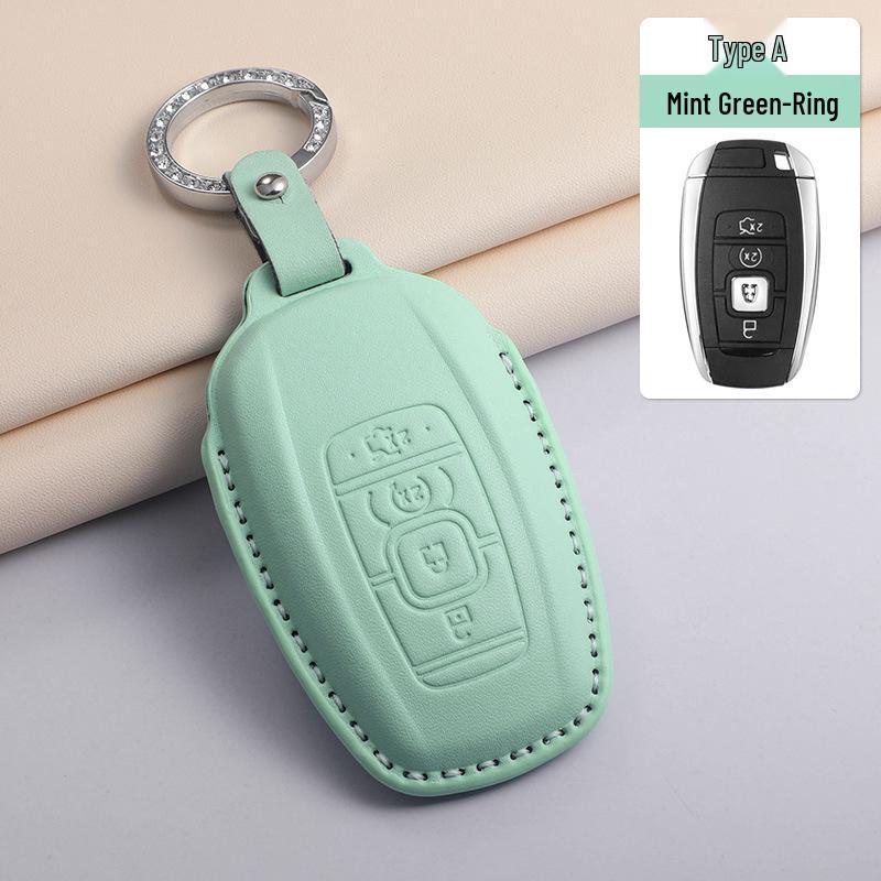 

Lincoln Aviator Navigator Z Key Case: Tri-Color PU Car Key Shell