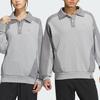 Adidas Originals Wing Chun Series Toc Crew Sweatshirt Color Block Loose Fit Long Sleeve Unisex Sweatshirt Medium-Gray IZ1536
