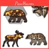 Charming Wooden Christmas Ornaments Featuring Bear And Elk For Festive Home Decor