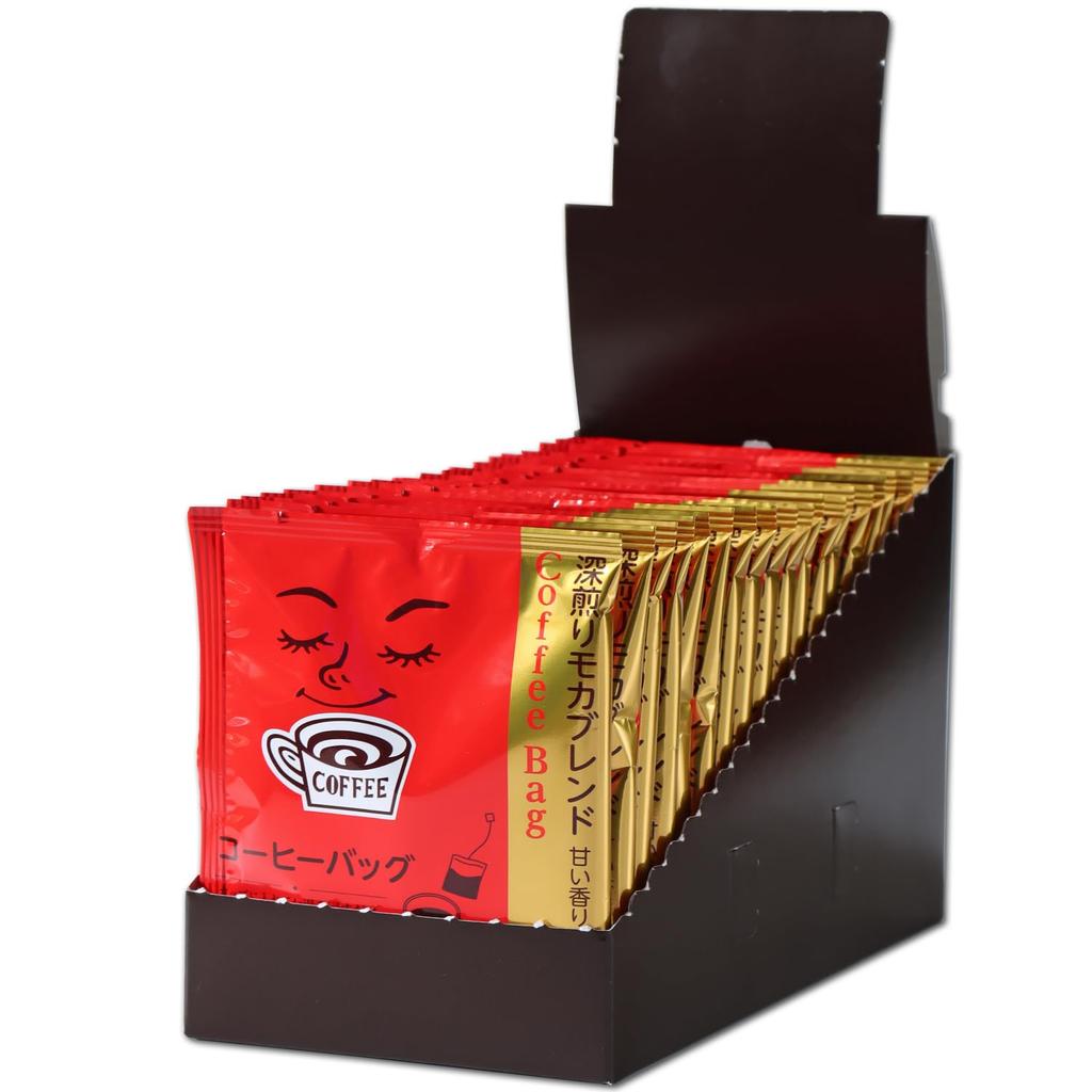 Hattori Coffee Foods Hattori Coffee Dark Roast Mocha Sweet Aroma and Rich 8g x 20 Bags Bags, Blend, Flavor,