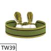 Handmade Bohemian Embroidered Logo Tassel Bracelet - Ethnic Style Friendship Band