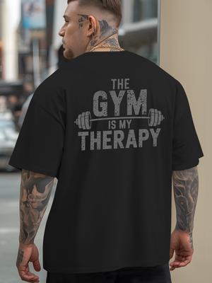 2026 Chinese New Year Fitness Center Is My Summer Leisure Paradise Mens Trendy Printed Loose Basic Short Sleeved Tshirt