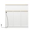 Sideboard, Restaurant Bar with LED, Sockets, Glass Holder, Wine Rack, Multi-layer Storage, Suitable for Use In Restaurant and Kitchen