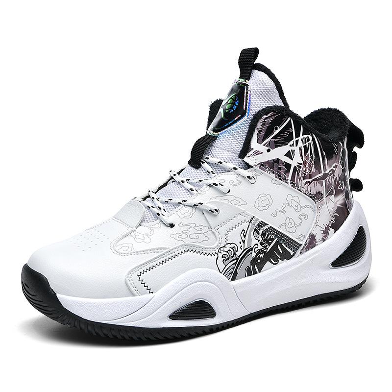 2025 New Warm Basketball Shoes High-top Sports Shoes Mandarin Duck Couple Student Training Shoes Actual Combat Cement Floor Sneakers
