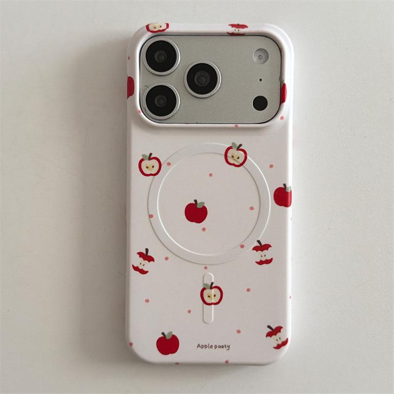 Trendy Magnetic Cartoon Animal Fruit Case for iPhone 17/16 Pro Max/15 Pro.