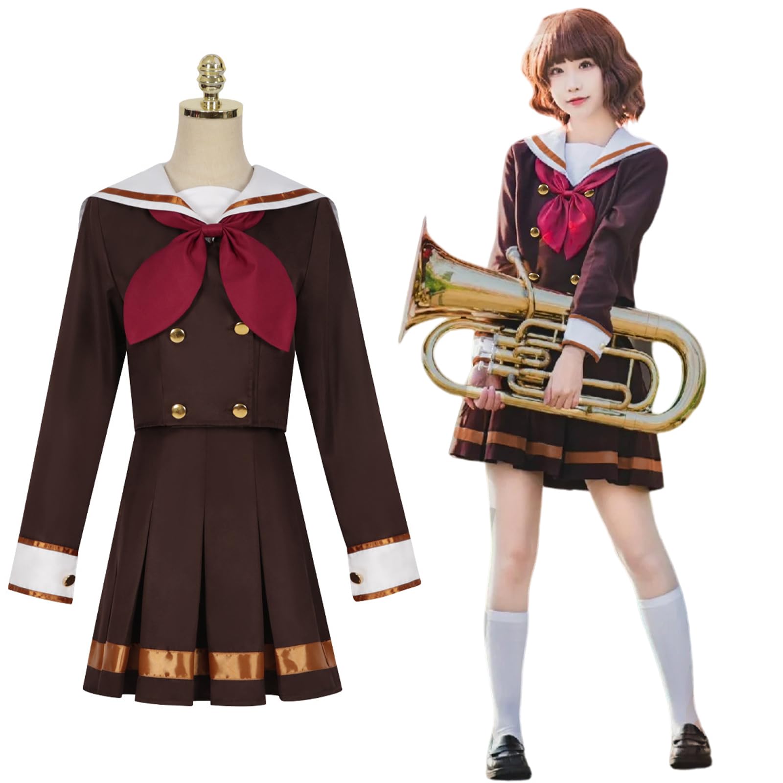 

Костюм для косплея Кумико Оумаэ со сценическим костюмом для первого взрослого школьного выступления Кумико Оумаэ для косплея Оумаэ с размером Новый [Отличное качество] Носки, Оценка, Звук!