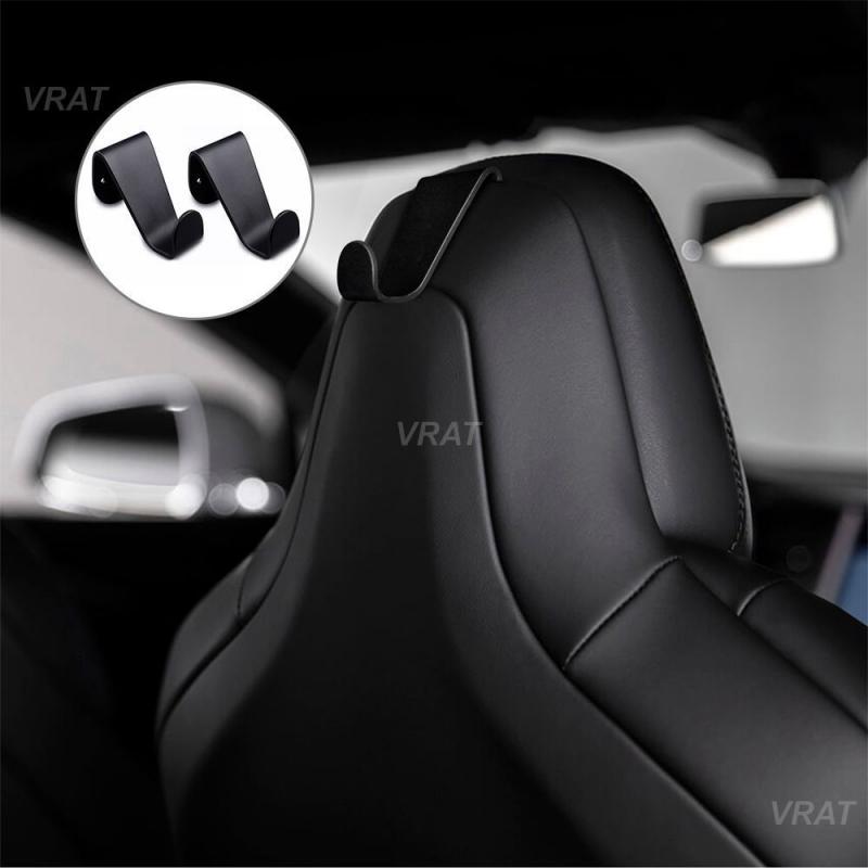 For Tesla Model S/X Car Seat Headrest Car Grocery Bag Hook Hanger Clothes Purse Bag Holder Organizer Clip Interior Accessories