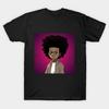 Heren Zwart Print T-shirt Boondocks No-Cut Transferpapier Print Katoenen T-shirt