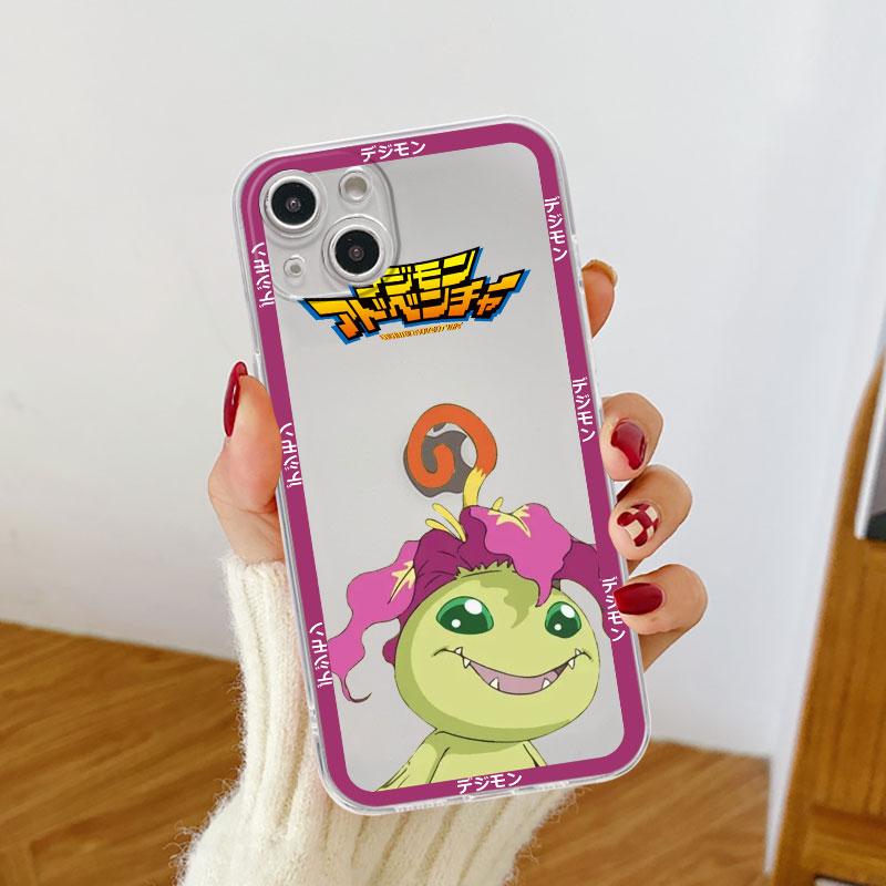 Digimon Cute Clear Case For Apple iPhone 14 11 13 12 Pro 7 8 Plus XR X XS Max 6 6S 13Pro Silicone Phone Cover Coque Cartoon Cas