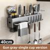 Kitchen Wall Mount Organizer With Carbon Steel Multifunctional Storage For Utensils And Knives