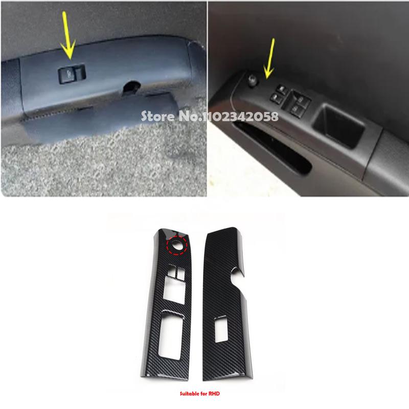 LHD RHD For Nissan 350Z Z33 2003-2006 ABS Carbonfiber Front Door Window Lifter Control Glass Switch Armrest Panel Cover Sticker