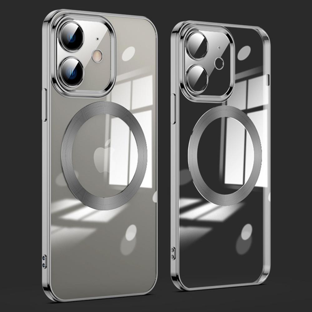 

For iPhone 12 Phone Case TPU Phone Back Cover Compatible with MagSafe Black