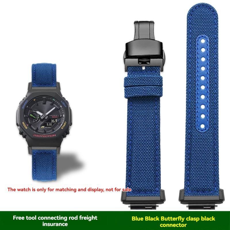 Für Casio GA-2100/1A1PR GA2110 GA-B2100 Serie Uhr achteckig Sport Nylon Canvas Bergsteigen wasserdicht Uhrenarmband