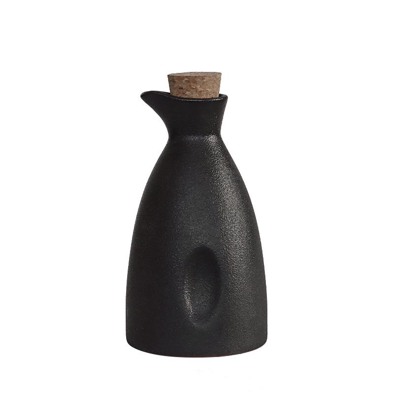 Japanese Style Ceramic Sake Pot and Cup Set - Antique Yellow Wine Decanter and Baijiu Jar for Home Use