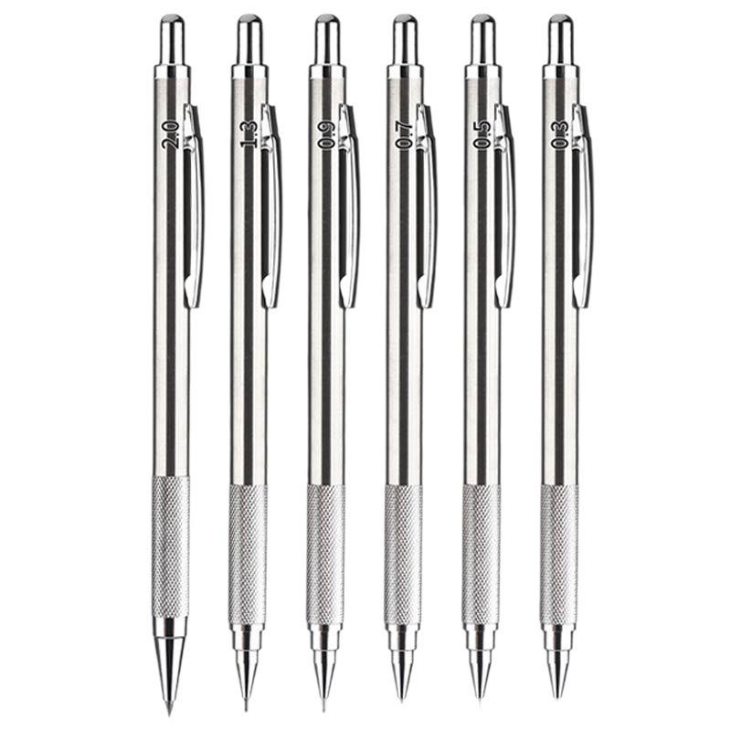 Metall Mechanische Stifte - 0,3/0,5/0,7/0,9/1,3/2,0mm Automatisches Sortiment