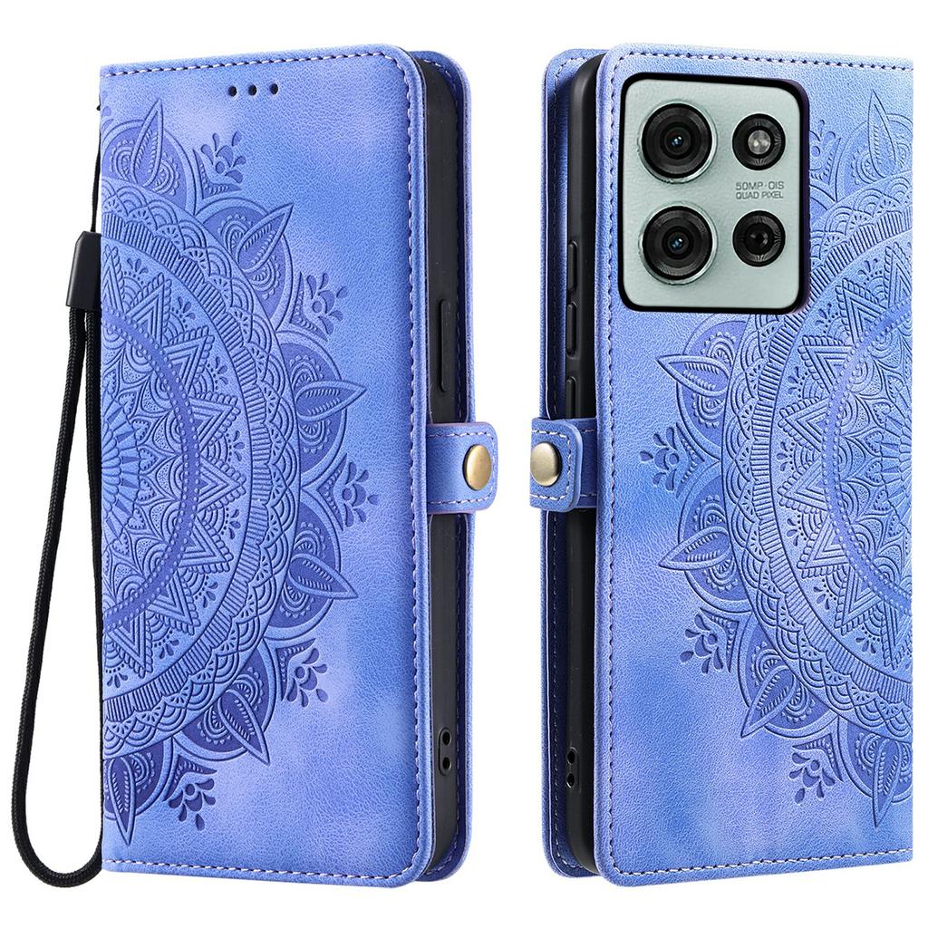 Style 016 For Motorola Moto G75 5G Case Skin Feel Totem Imprinted Wallet Leather Phone Cover