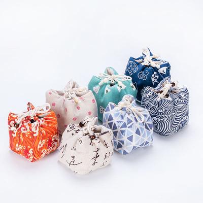 Meistertasse Bündel Tasche Baumwolle Leinen Schnell Gasttasse Teekanne Aufbewahrungstaschen Reise Teekanne Tragbar Kleine Stofftasche 9,6x12cm