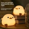 Veilleuse LED Canard mignon Animaux de dessin animé Lampe en silicone pour enfants Capteur tactile Minuterie USB Rechargeable pour cadeaux d'anniversaire