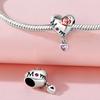 Beads Copper Charms Original Rose Flower Heart Beads Fit Bracelet Jewelry Diy Women Fine Gift Accessory