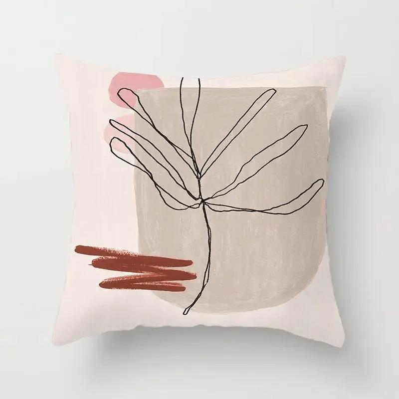 

Простая абстрактная линия рисунок декоративная наволочка гостиная офис украшения дома наволочка 40x40cm