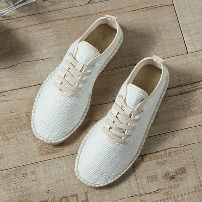 Spring/Summer Couple Espadrilles: Quick-Drying Canvas Loafers, Breathable Comfort, Durable Straw-Woven Fisherman Shoes