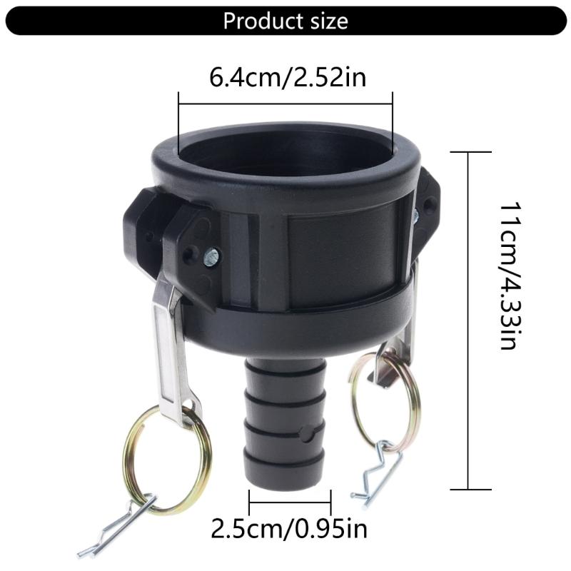 IBC Adapter Water Tank Adapter Valves Connectors Converts 2 Inch To 1 Inch Garden Hose Fitting Enduring