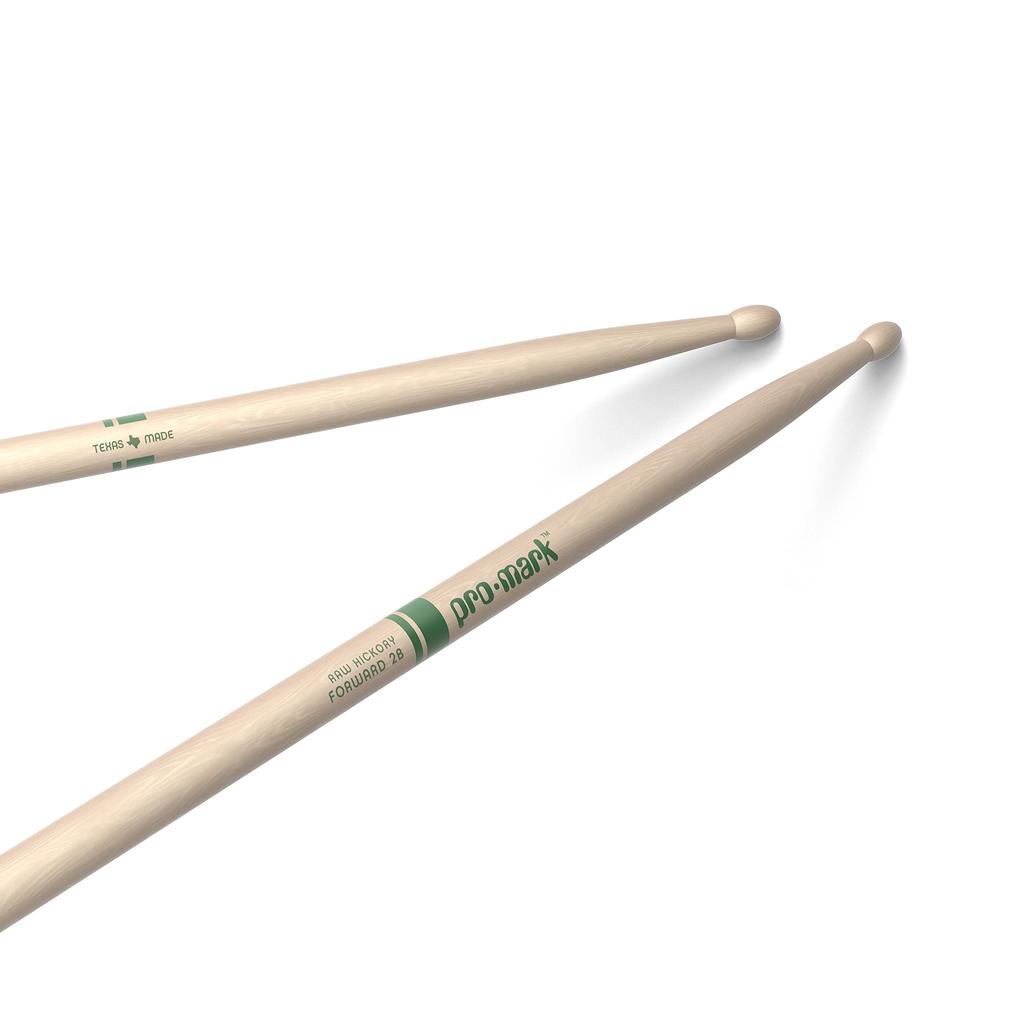 PROMARK Hickory Drumsticks with Natural Finish and Wood Tip, 2B, TXR2BW (406 X 16mm)