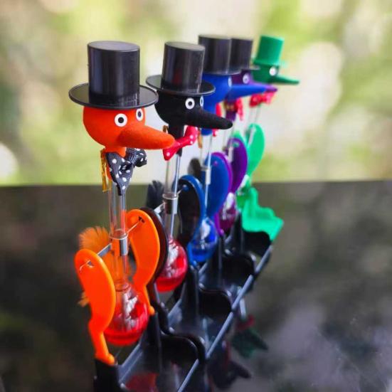 Drinking Bird Ornament with Glass Tube Kids Physics Science Learning Swing Drinking Bird Decoration STEM Educational Toy