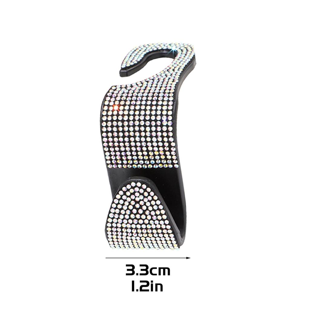 1PC Car Seat Headrest Hook Headrest Car Seat Hook Bling With Rhinestone Diamond Diamond Hanger Back Seat Organizer For Purse Food Coats Handbag