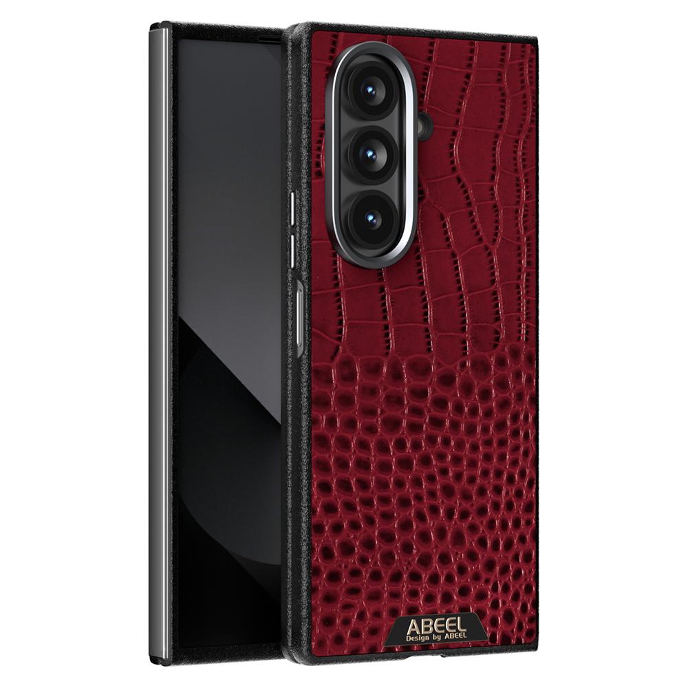 ABEEL For Samsung Galaxy Z Fold7 5G Case Compatible with MagSafe Crocodile Texture Micro-Embossing Back Cover