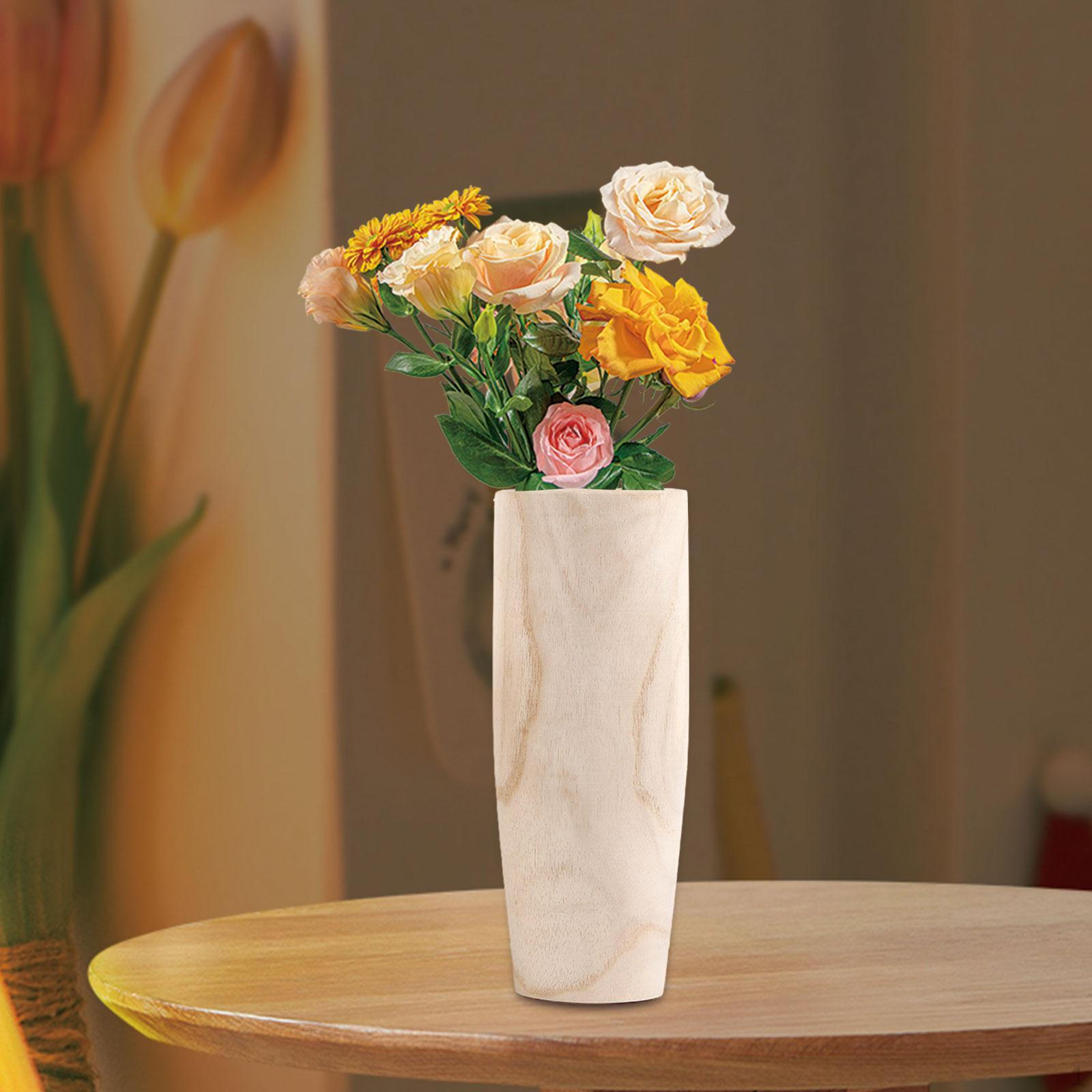 

Деревянная ваза, цветочный горшок, настольный орнамент, контейнер для цветочной композиции, декоративный, деревенский, универсальный для Size L
