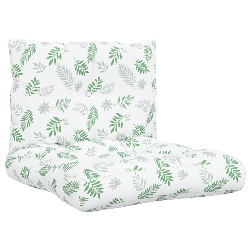 Pallet Cushions 2 pcs Leaf Pattern Oxford Fabric