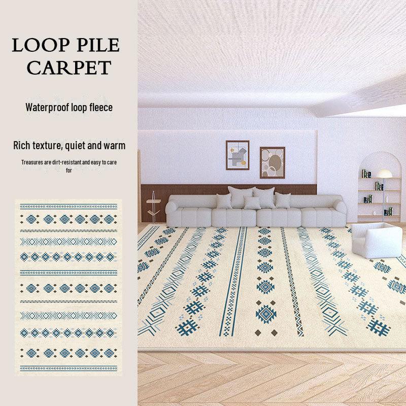 Nordic-style Persian Bedroom Carpet, Moroccan Velvet Sofa Throw, High-grade Floor Mat.