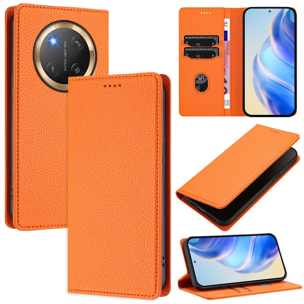 For Honor Magic7 Lite 5G/X9c 5G/X60 Pro 5G Wallet Case RFID Blocking Litchi Texture Leather Mobile Cover