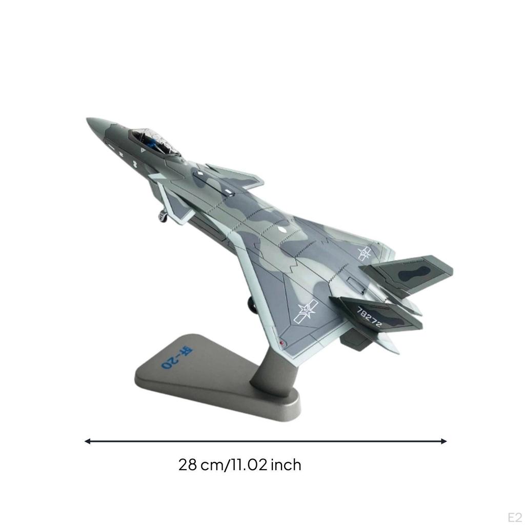 J20 Model with Stand Metal Alloy Fighter Jet DieCast for