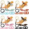 2024 New 3 Pcs Adjustable Bearded Dragon Leash With Bat Wings Soft Leather Lizard Harness For Amphibians And Other Small Reptile