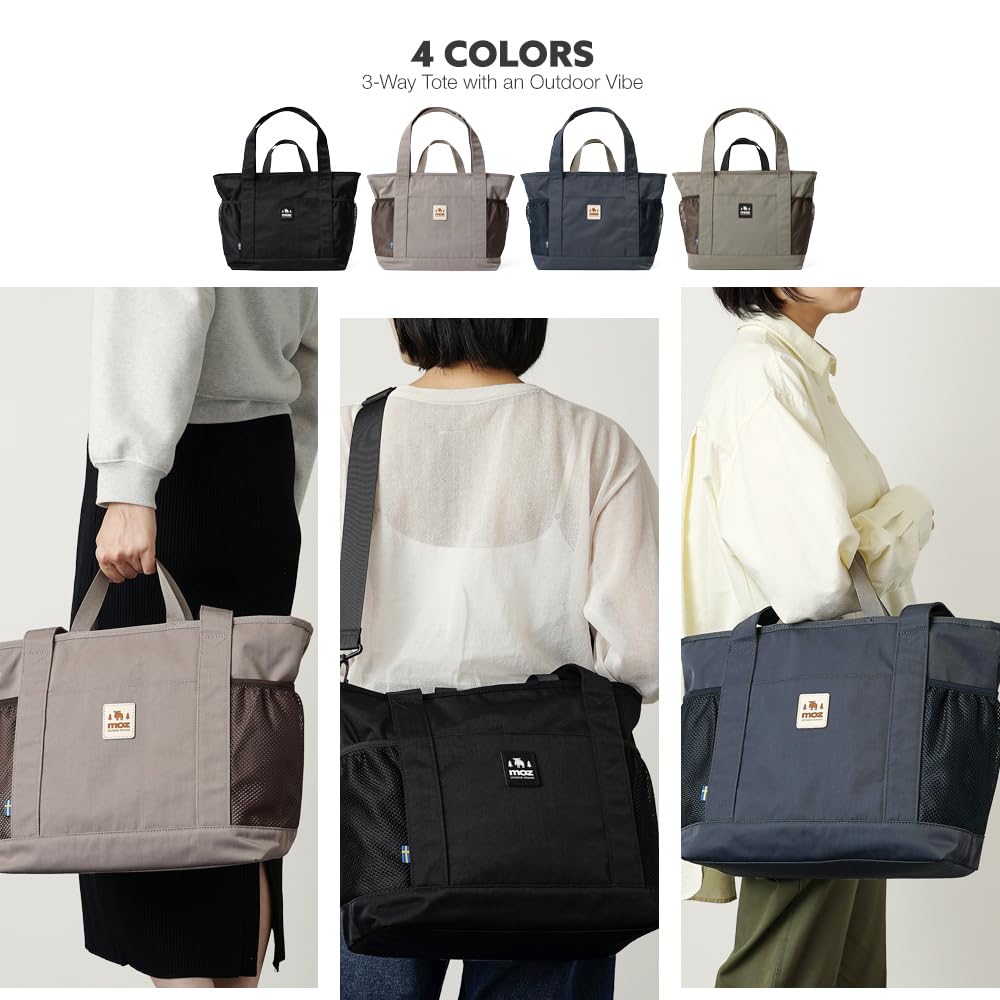 moz tote large travel shoulder Scandinavian and bag [moz] 3-way bag, capacity, bag, mother's bag, crossbody, bag, handbag, lightweight,