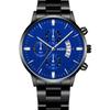 Men'S Business Watch, Steel Belt Calendar Couple, Men'S Classic Fake Three-Eye Quartz Watch
