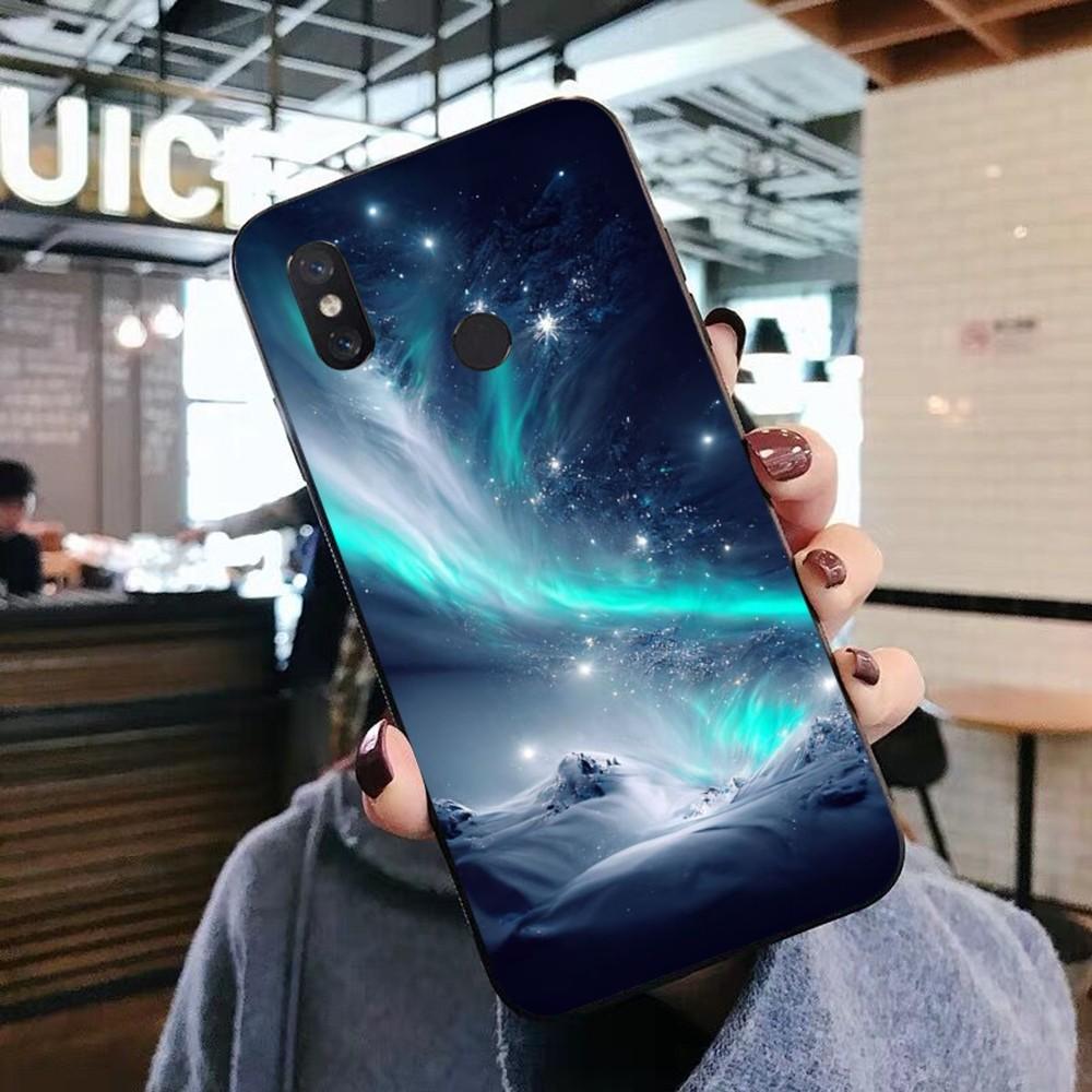 Beautiful Northern Lights Phone Case For Xiaomi Mi 5X 8 9 10 11 12 Lite Pro 10T PocoX3pro PocoM3 Note 10 Pro Lite