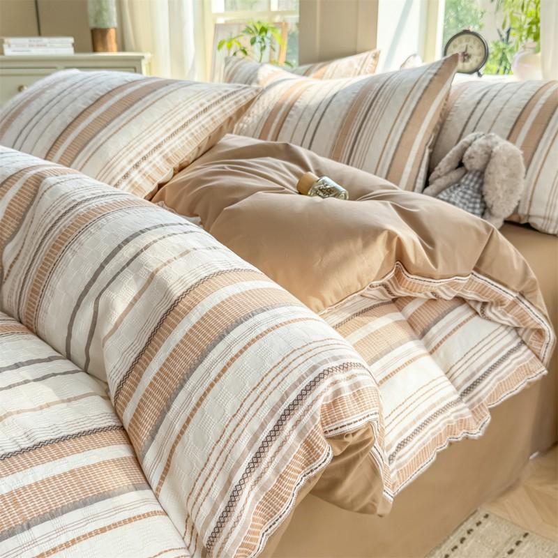 Luxury Lightweight Cotton Bedding Set Dorm Bed Sheets Pillowcases