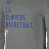 Nike Los Angeles Clippers Letter Print Crew Neck Long Sleeve T-Shirt Men tops Gray FD9952-063