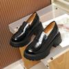 Inner Height Increase Thick-soled Small Leather Shoes Women's Spring and Autumn with Skirts Small Thick-soled Muffin Single Shoes
