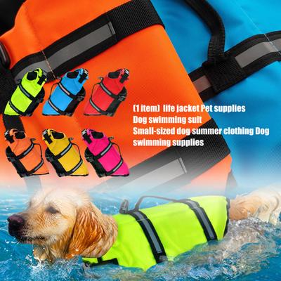 Vestes de sécurité pour animaux de compagnie Gilet de sauvetage imperméable pour la natation pour petites races avec attaches à libération rapide et bandes réfléchissantes