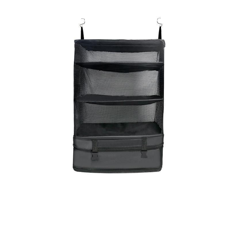 3 Tiers Travel Hanging Luggage Organizer Portable Clothes Storage Bag Large Capacity Foldable Wardrobe Garment Organizer Bag