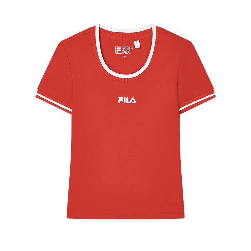 

New FILA T Shirts Women s Legend Red F11W439106FRD 165/84A/M