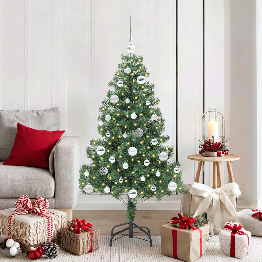Christmas Tree with 150 LEDs and Stand Green 150 cm PVC