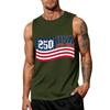 Men's Sleeveless Tank Top Loose Fit Casual Summer Daily Wear Printed Sleeveless Shirt Lightweight Breathable Fabric
