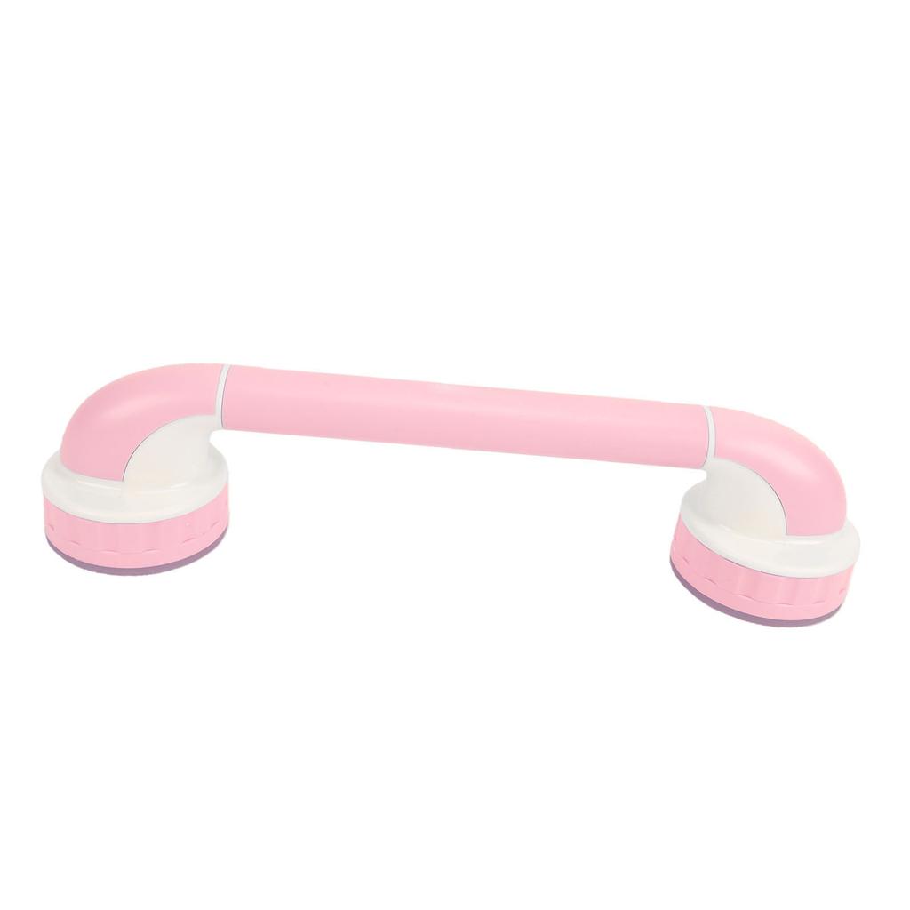 Suction Shower Grab 14.37 Inch Length Heavy Duty Safety Bar Bathtub Grab Bar for Baby Kids Pink