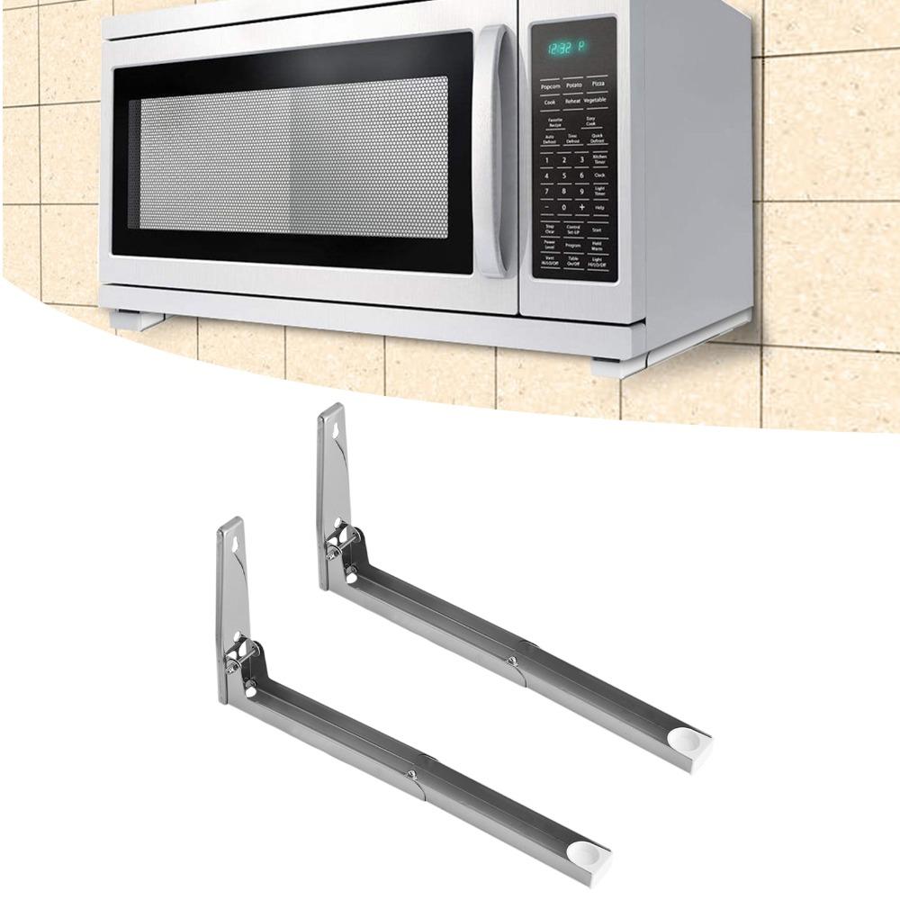 2PCS Load 55 Lb Microwave Oven Bracket Stainless Steel Oven Shelf Foldable Shelf  Microwave Rack
